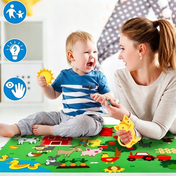Edu Matt™ - Edukacyjna mata filcowa Montessori