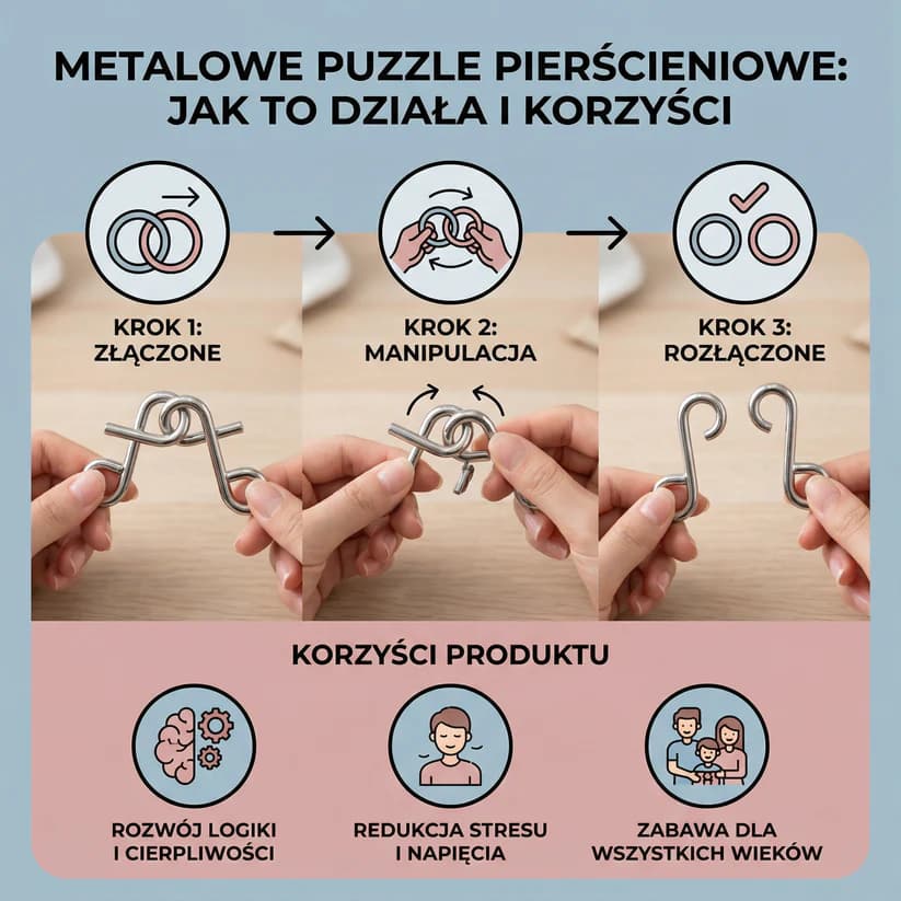 Metalowa Łamigłówka 3D