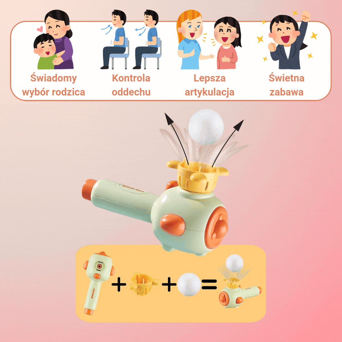 Dmuchajek - Zabawka Gwizdek Logopedyczny