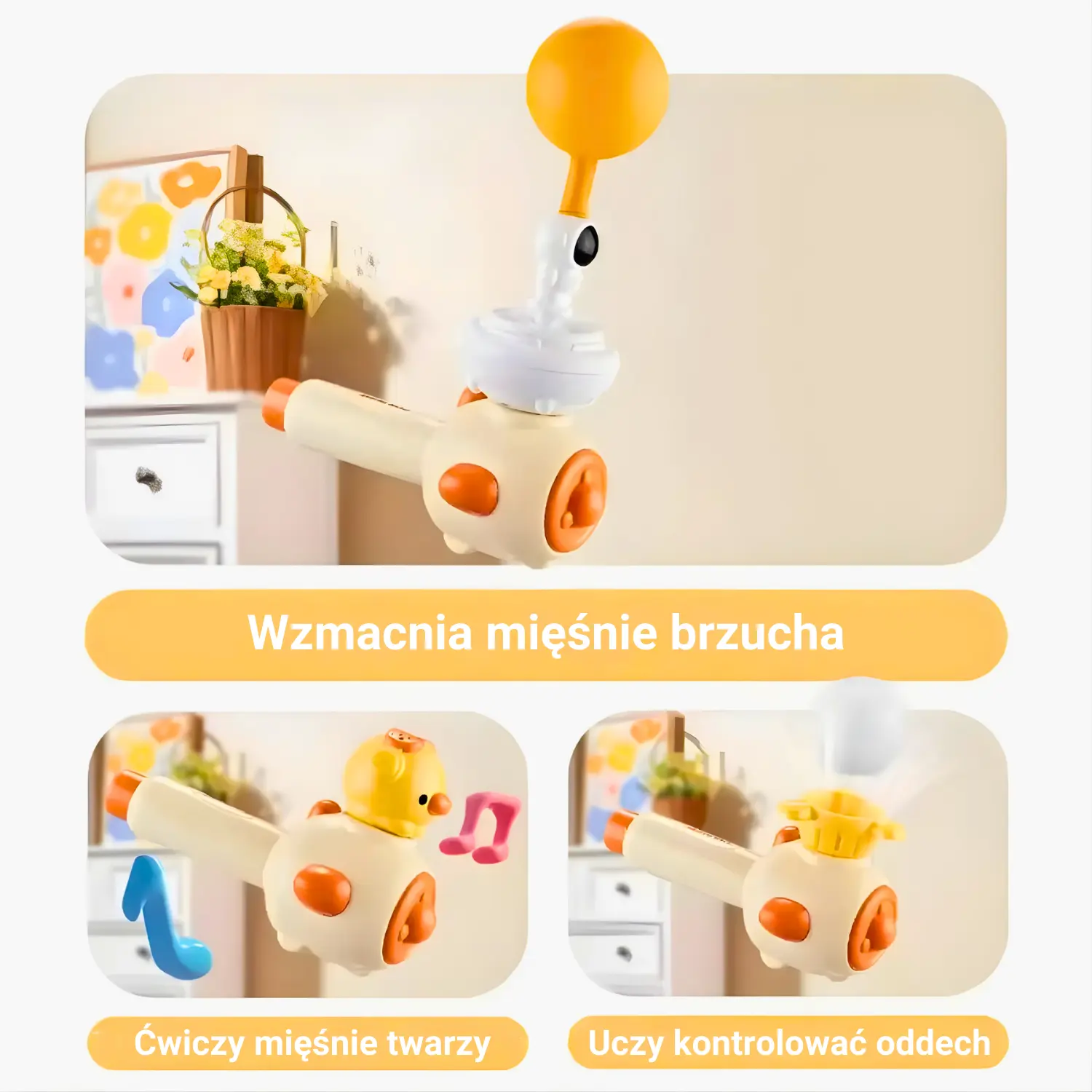 Dmuchajek - Zabawka Gwizdek Logopedyczny