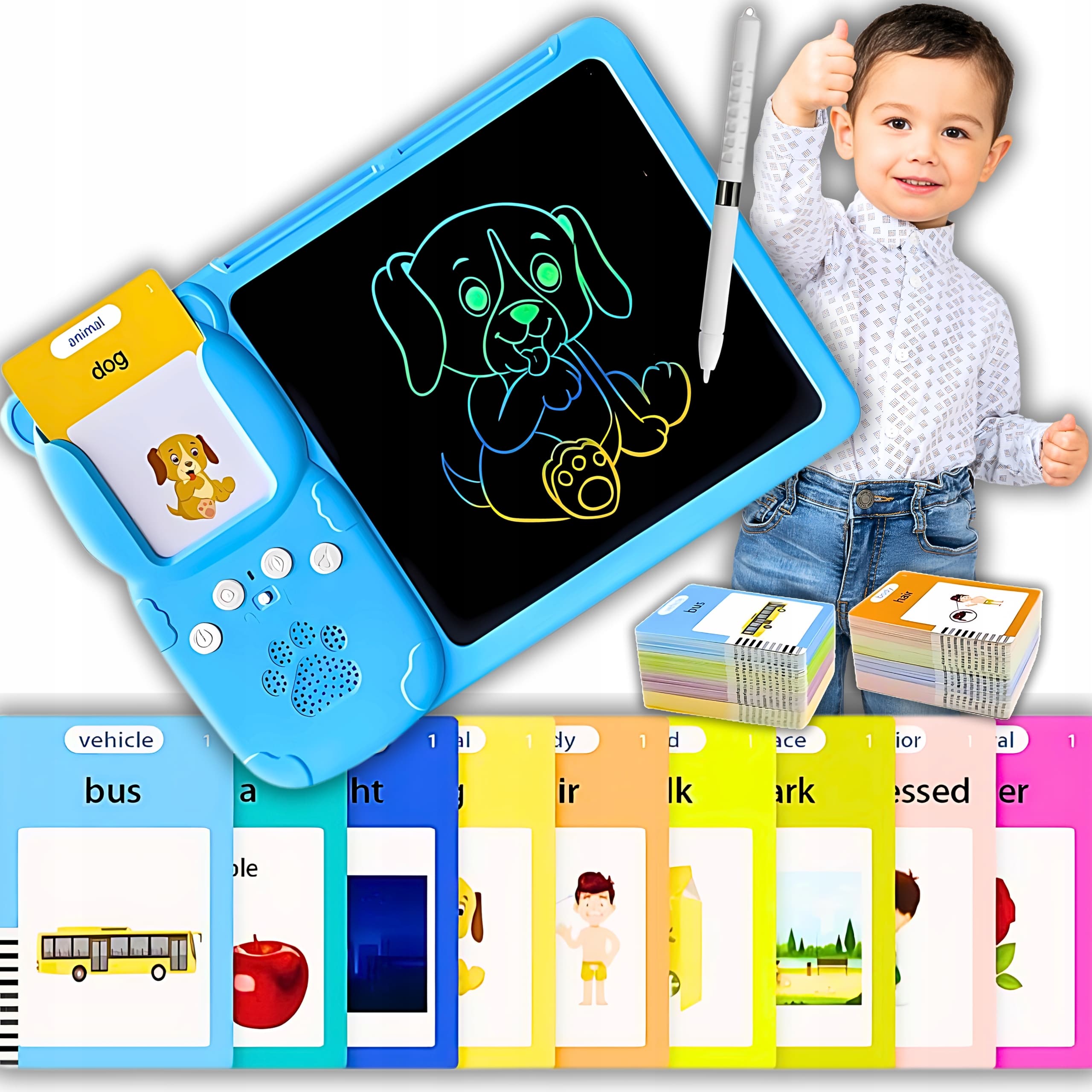 Edu Words - Czytnik Kart do Nauki Angielskiego z Rysownikiem