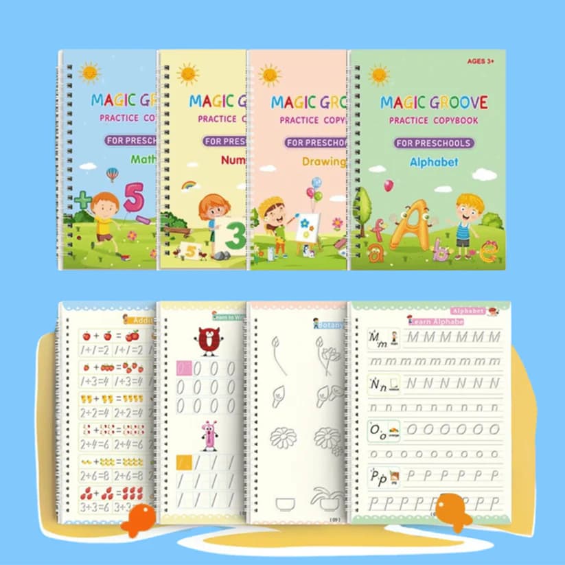 Infinity Books - Magiczne Książeczki do Nauki Pisania Liczenia i Angielskiego 2+2 GRATIS