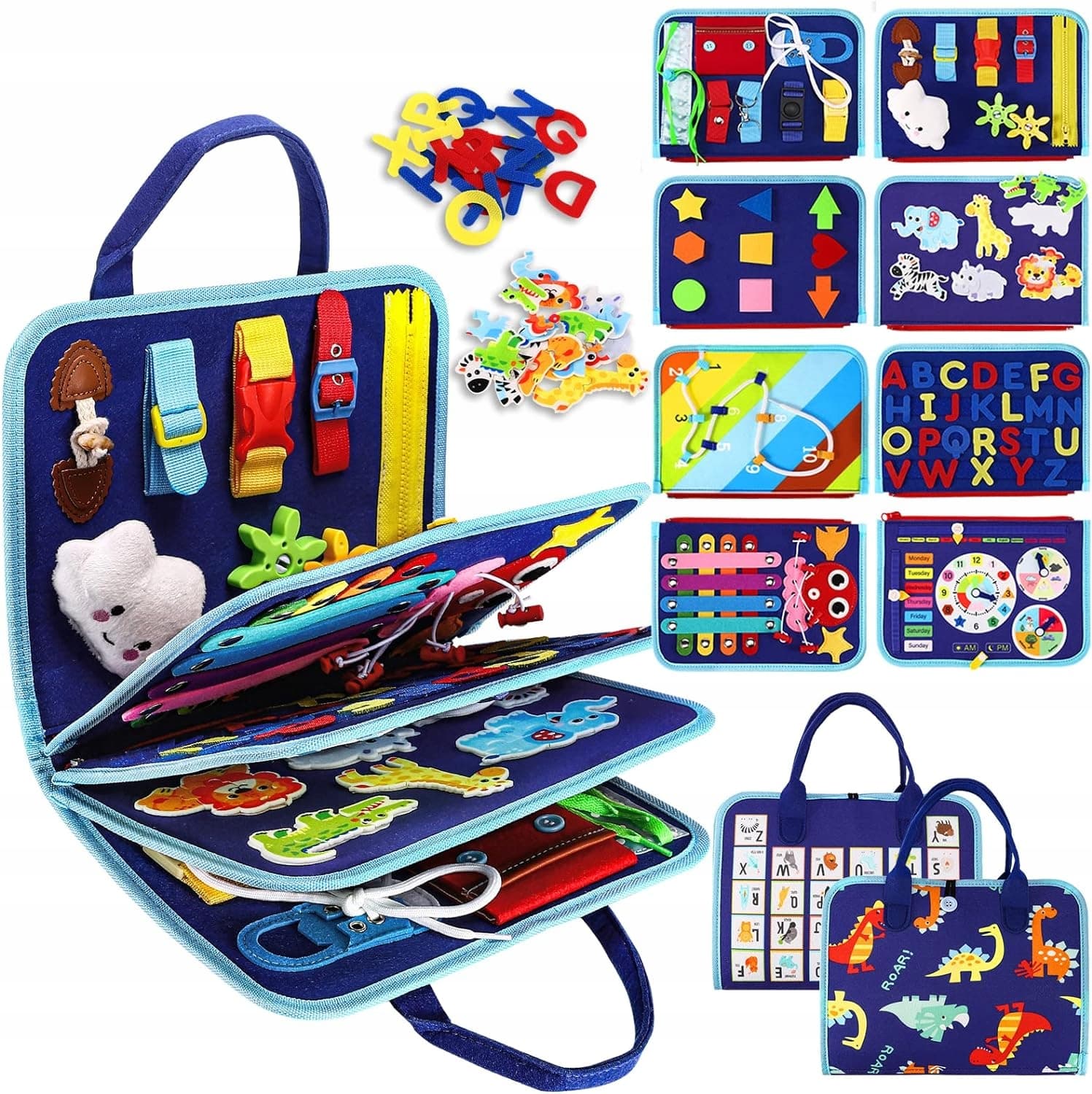 Edu Tablica XXL - Sensoryczna Tablica Montessori  8 stron